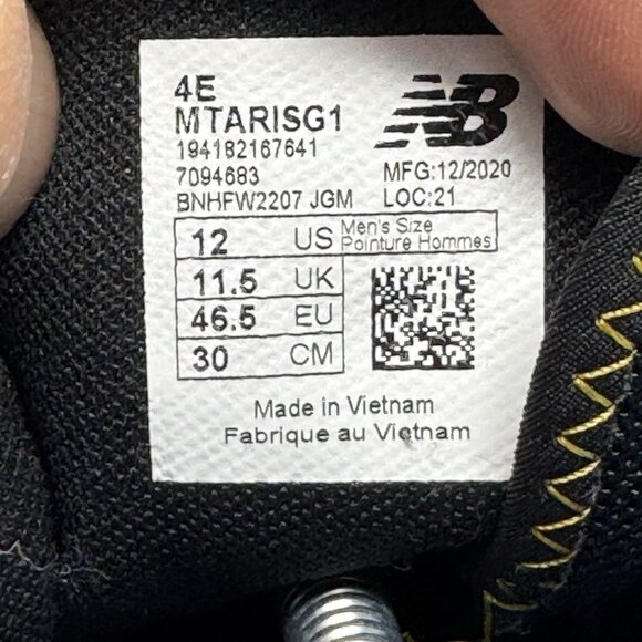 New Balance 4E X-Wide Mens 12 Fresh Foam Arishi Trail V1 Running Shoe Black Blue main image 6